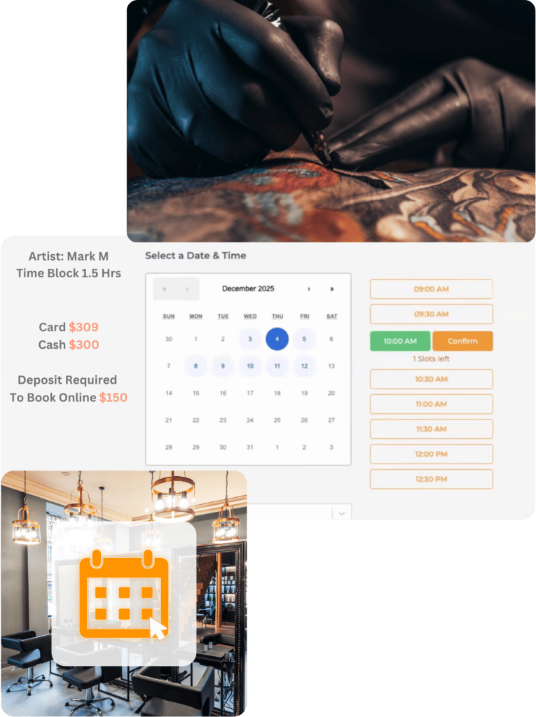 tattoo studio booking management software